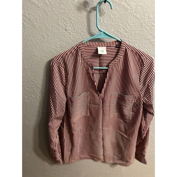 Cabi Women Long Sleeve Striped Pullover Shirt Blouse‎ Top Size Small - Picture 6 of 7